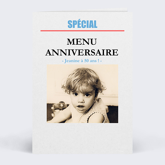 Menu Anniversaire Rétrospective