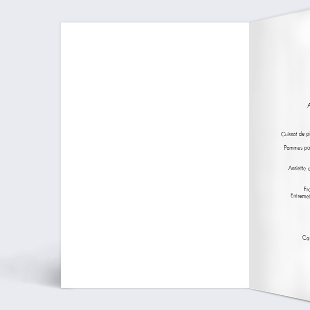 Menu anniversaire Charme classique Intérieur Gauche