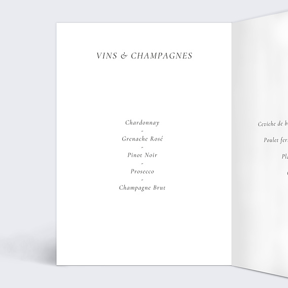 Menu anniversaire Couronne Eucalyptus Minimaliste Intérieur Gauche