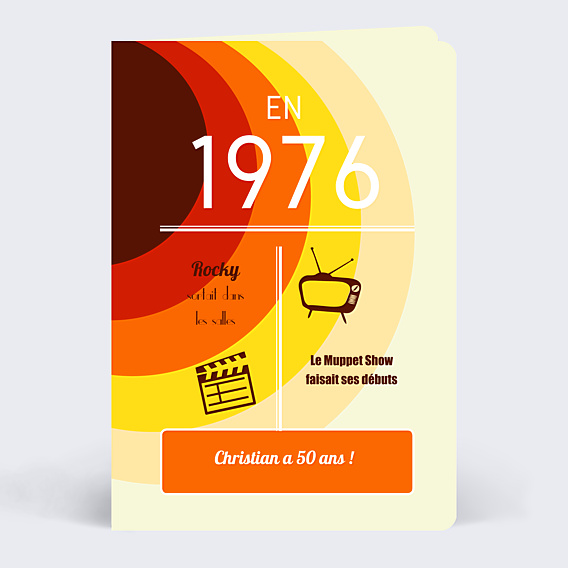 Menu Anniversaire Années 70