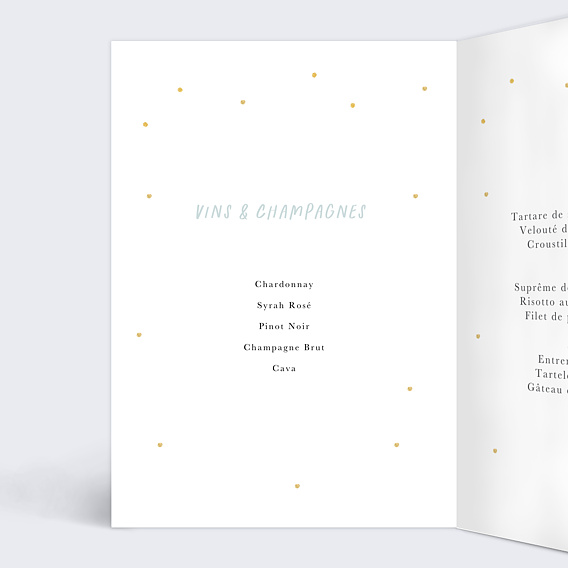 Menu anniversaire Anniversaire Pétillant Intérieur Gauche