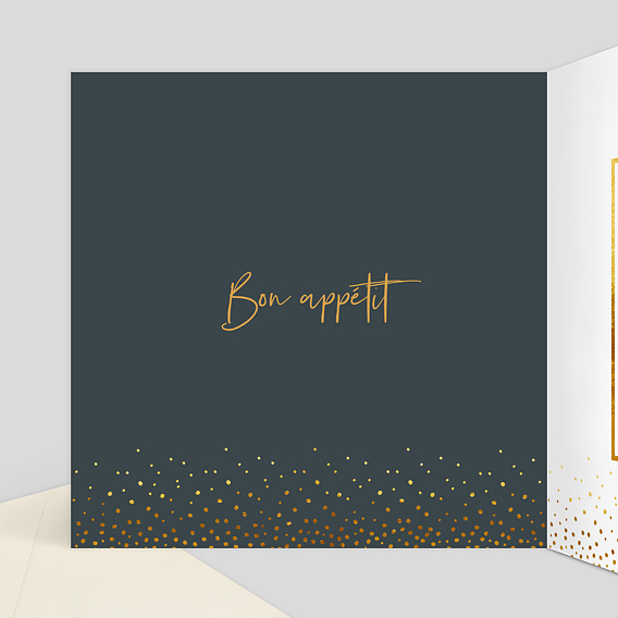 Menu anniversaire Élégance Intérieur Gauche