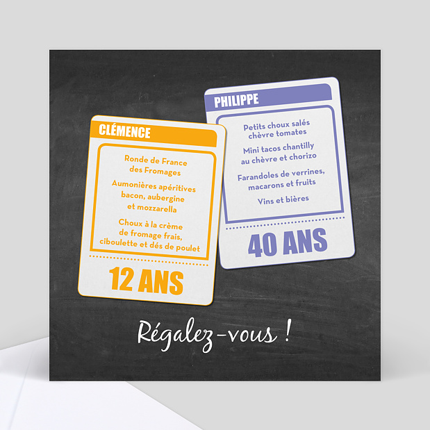 Menu Anniversaire En Famille Verso