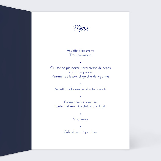 Menu anniversaire Bulles Ocre Intérieur Droit