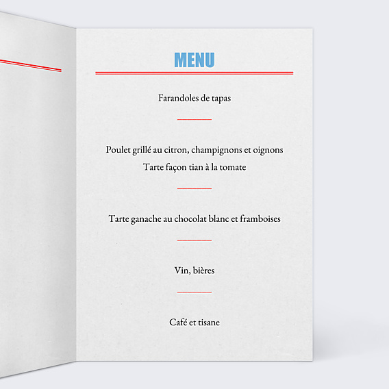 Menu Anniversaire Rétrospective