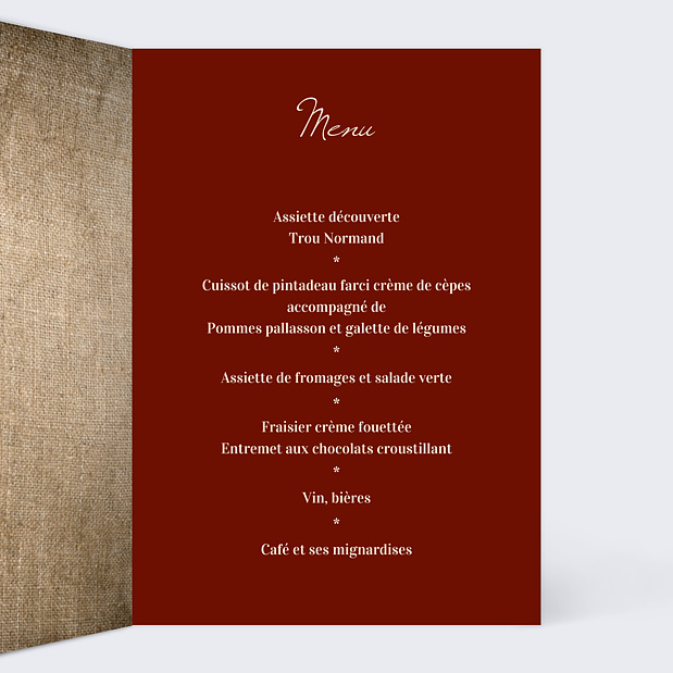 Menu Anniversaire Anniversaire Millésimé Intérieur Droit