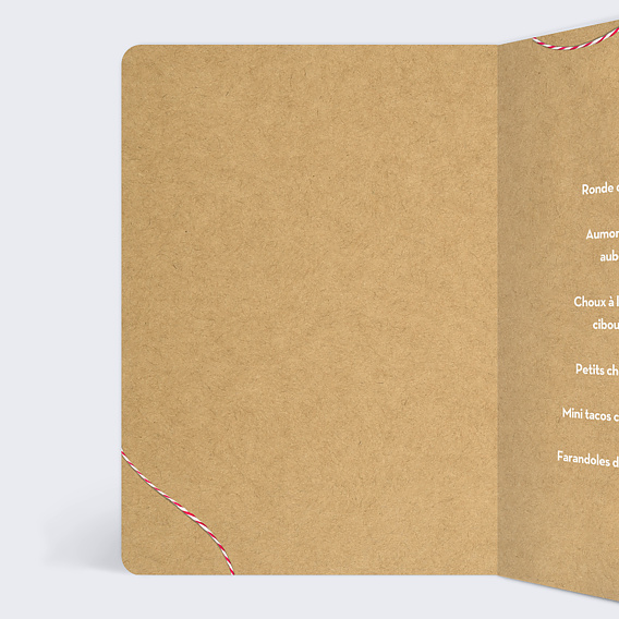 Menu anniversaire Boarding Pass Intérieur Gauche