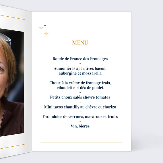 Menu anniversaire 2 en 1 Intérieur Droit