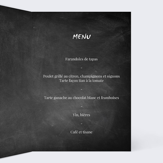 Menu anniversaire Ardoise Avant Après Intérieur Droit