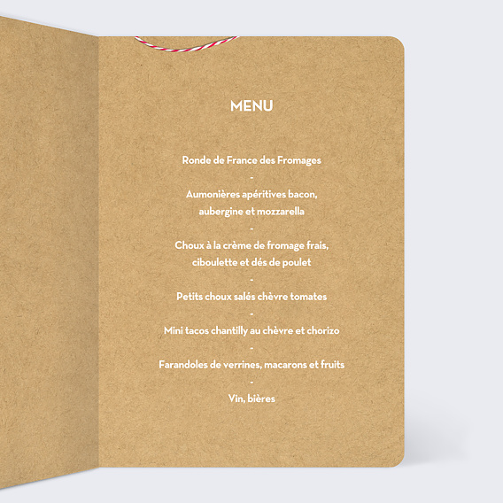 Menu anniversaire Boarding Pass Intérieur Droit