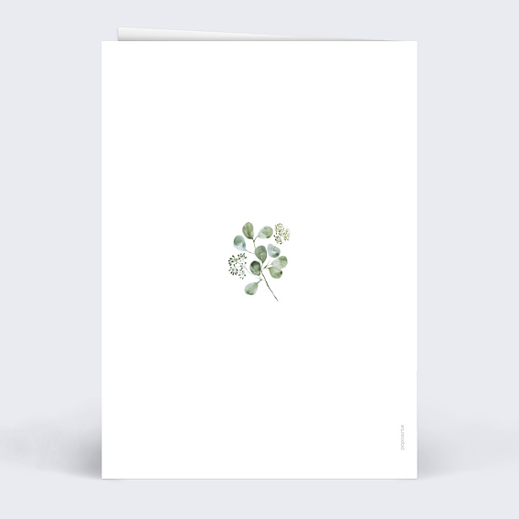Menu Anniversaire Couronne Eucalyptus Minimaliste