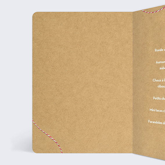 Menu Anniversaire Boarding Pass
