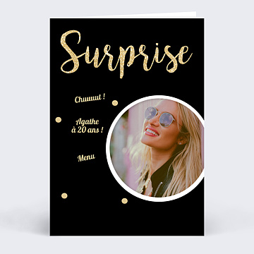 Invitation Anniversaire Surprise Popcarte