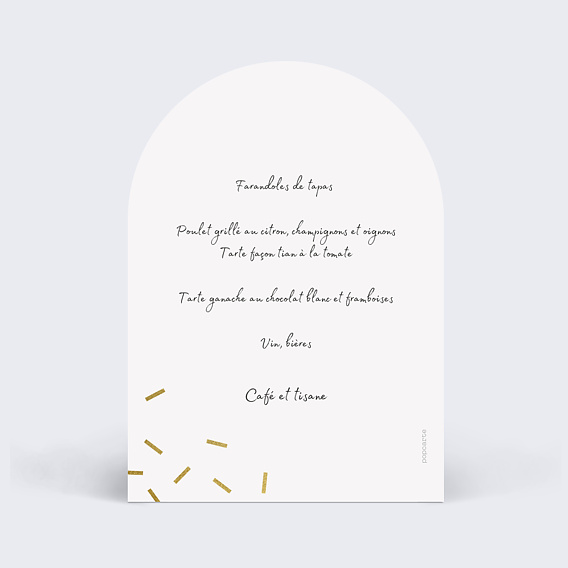 Menu anniversaire 90 ans Chic Verso