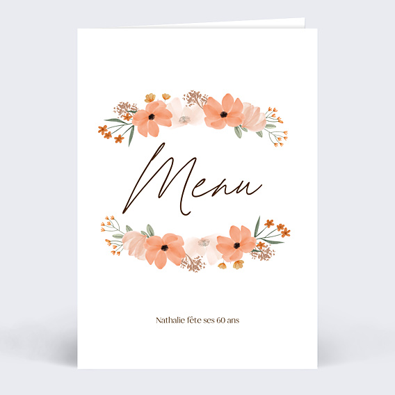 Menu Anniversaire Couronne Printanière