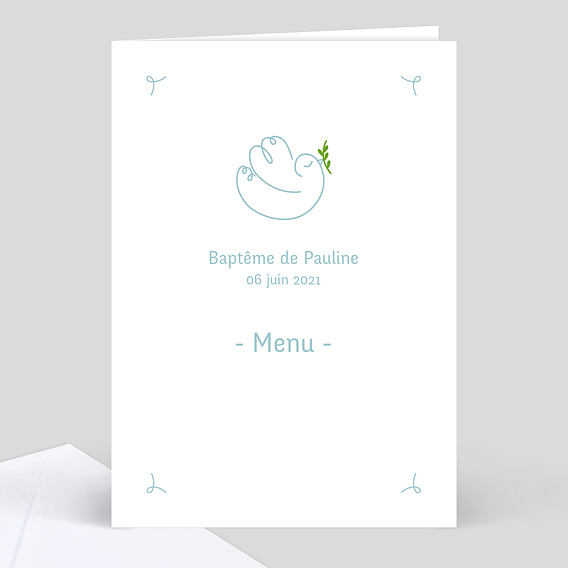 Menu de Baptême Colombe