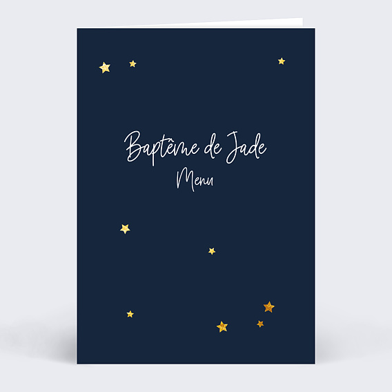 Menu de Baptême Étoiles Marines