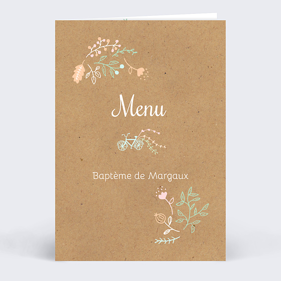 Menu baptême Promenade champêtre