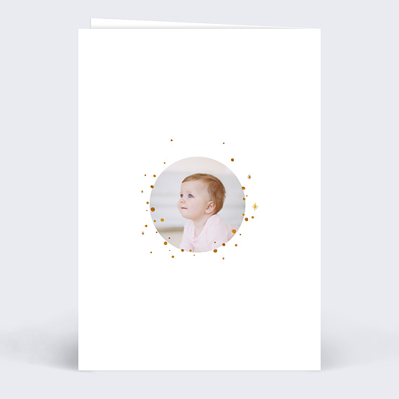 Menu baptême Golden Dots Verso