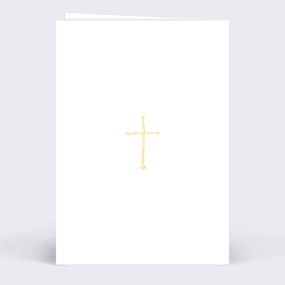 Menu baptême Croix d'or Verso