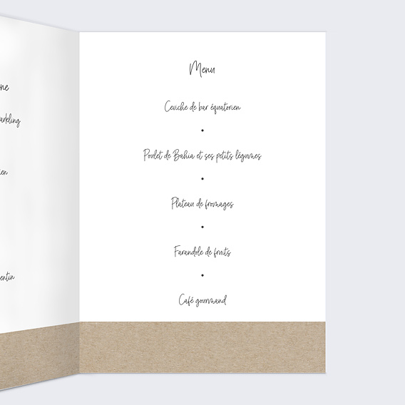 Menu baptême Photomaton Intérieur Droit