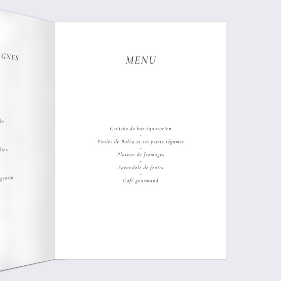 Menu Baptême Couronne Ocre Eucalyptus