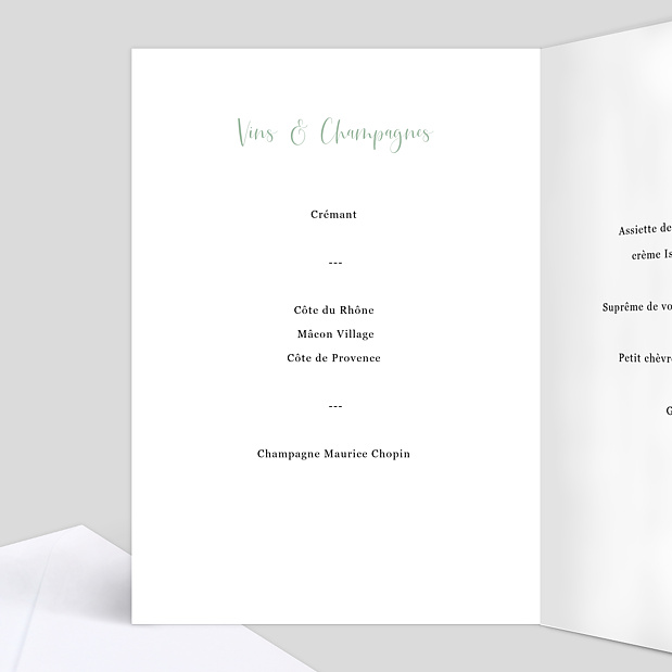 Menu de Baptême Cinématic Intérieur Gauche