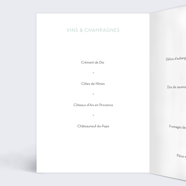 Menu de Baptême Gold Dots Intérieur Gauche
