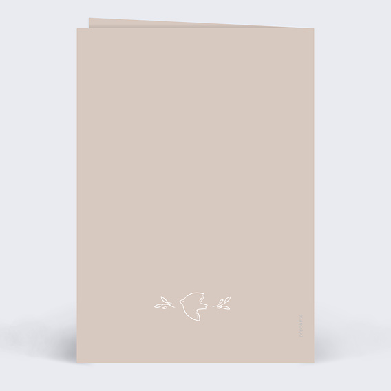 Menu baptême Colombe au Crayon Verso