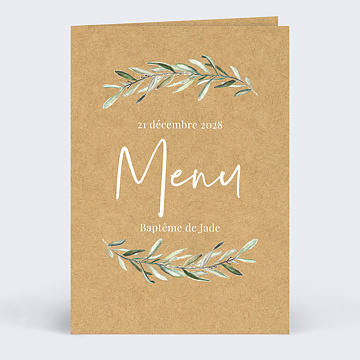 Menu Baptme Lauriers