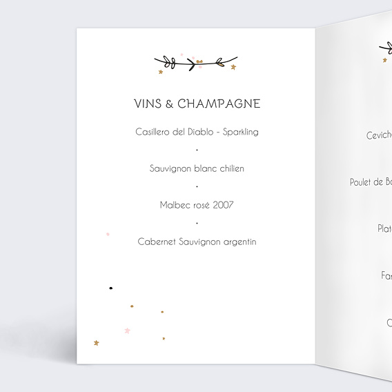 Menu Baptême Princesse balançoire
