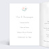Menu Baptême Couronne de fleurs