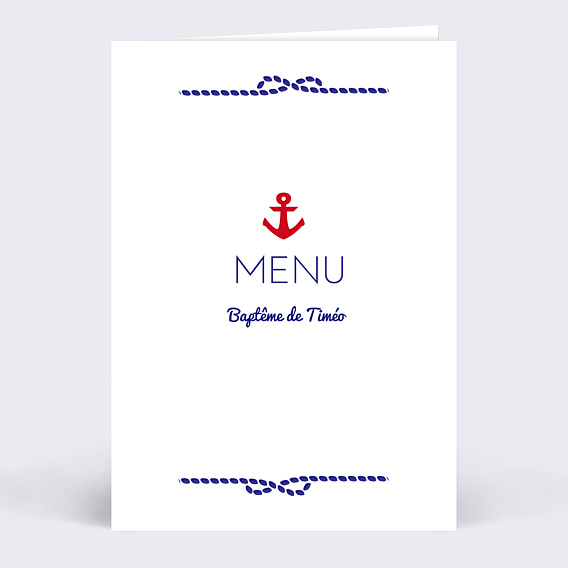 Menu Baptême Marin
