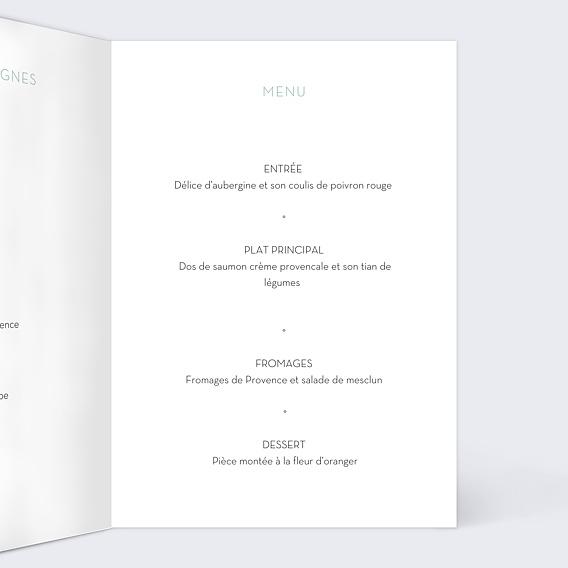 Menu baptême Gold Dots Intérieur Droit