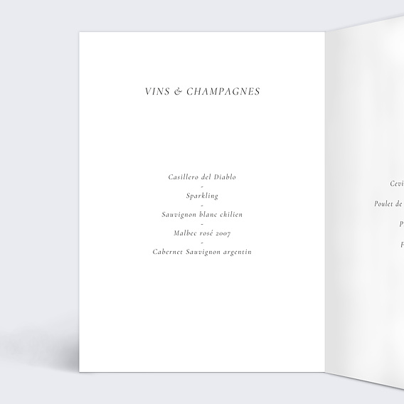 Menu baptême Couronne Ocre Eucalyptus Intérieur Gauche