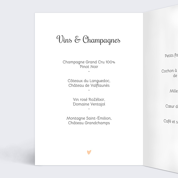 Menu Baptême Promenade champêtre