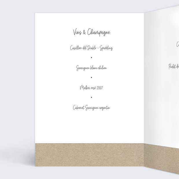 Menu de baptême Photomaton Intérieur Gauche