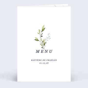 Menu Baptme Lettrine