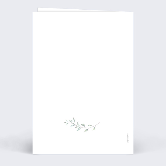 Menu baptême Lettrine Verso