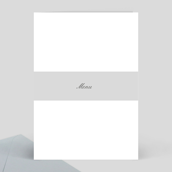 Menu de Mariage Bandeau Gris