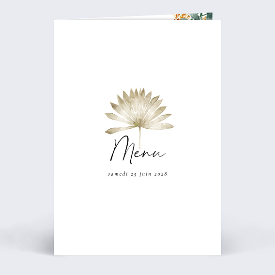 Menu mariage Bohemia