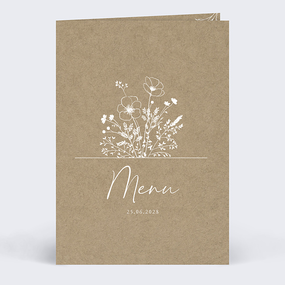 Menu mariage Bouquet Champêtre