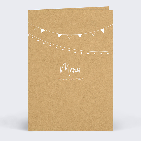 Menu mariage Bucolique