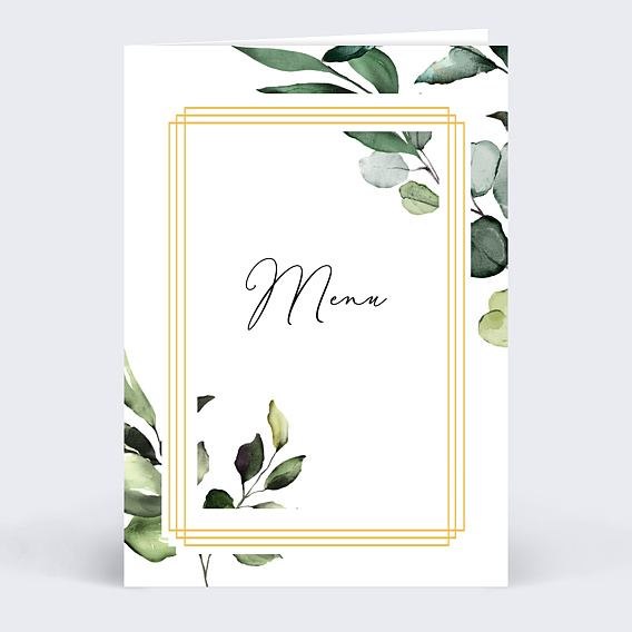Menu Mariage Cadre Eucalyptus