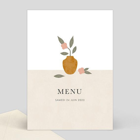 Menu Mariage Céramique