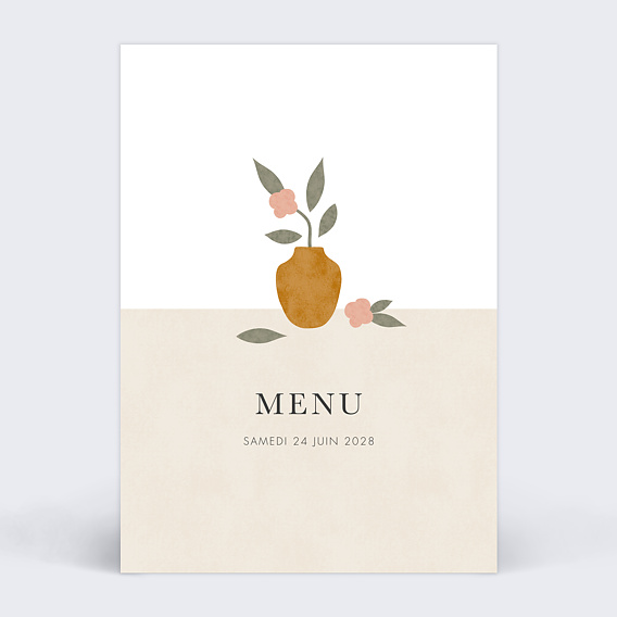 Menu mariage Céramique