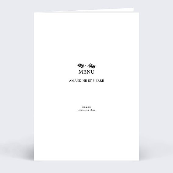 Menu de Mariage Cinéma