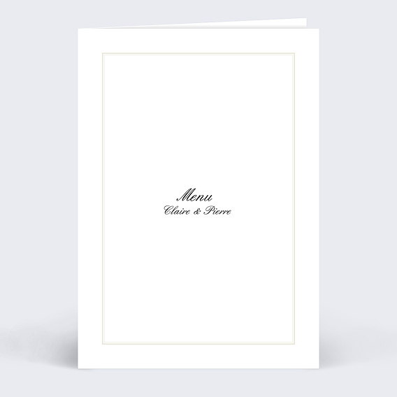 Menu mariage Classique Cadre Multiphotos