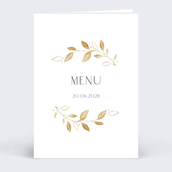 Menu mariage Couronne Chic