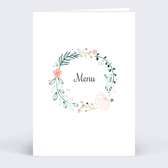 Faire Part Mariage Couronne De Fleurs Popcarte